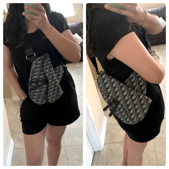 Dior Essentials SADDLE Bumbag Beige and Black Dior Oblique Jacquard - Picture 17 of 17